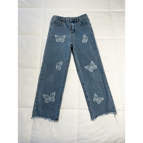 Shein Denim Jeans Girl Youth Size 10 Color Light Blue - Picture 1 of 6